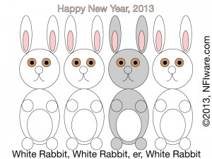 3 white rabbits, 2013